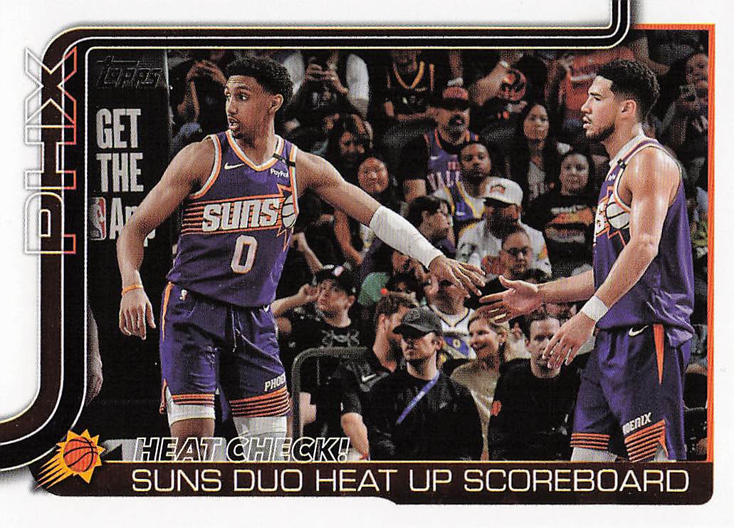 2025-26 Topps Basketball Heat Check!: Suns Duo Heat Up Scoreboard #294