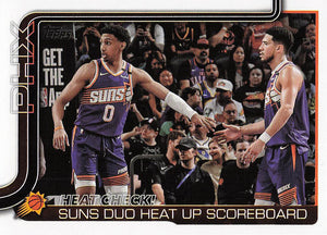 2025-26 Topps Basketball Heat Check!: Suns Duo Heat Up Scoreboard #294