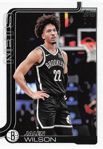2025-26 Topps Basketball Jalen Wilson #12