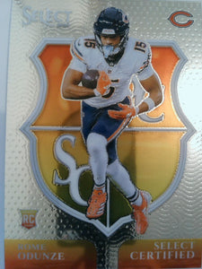 2024 Panini Select Football Select Certified Rookies Rome Odunze #10