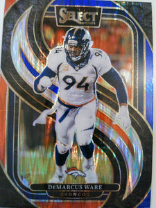 2024 Panini Select Football Red & Blue Prizm Shock DeMarcus Ware #147