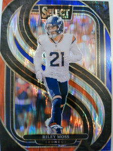 2024 Panini Select Football Red & Blue Prizm Shock Riley Moss #190