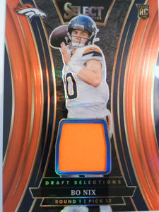 2024 Panini Select Draft Selections Memorabilia Red Prizm Bo Nix #DSM-BNX
