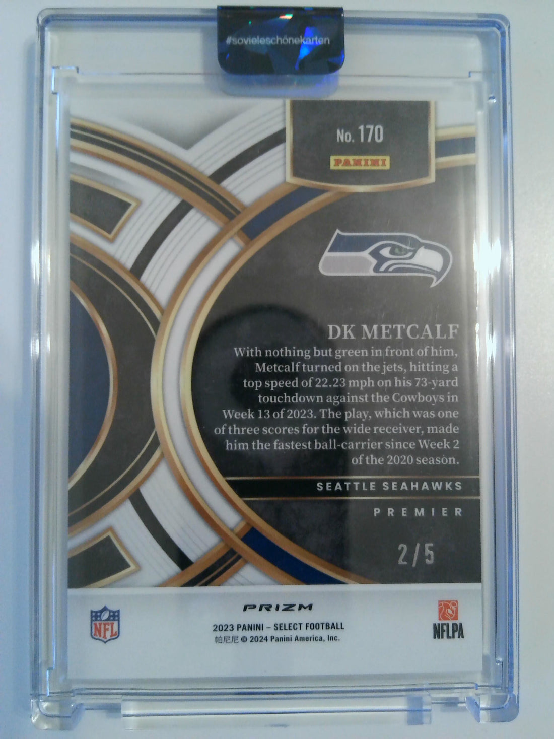 2023 Panini Select Football Disco Green Prizms DK Metcalf #170