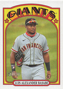 2021 Topps Heritage Baseball Luis Alexander Basabe #650 Rookie
