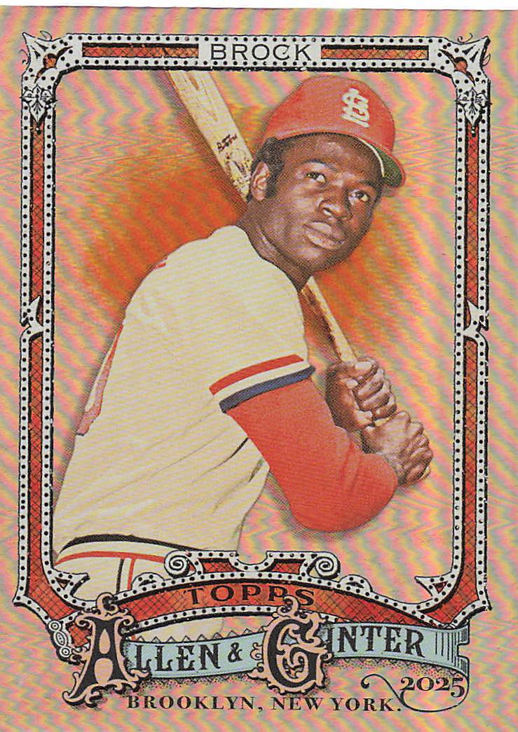 2025 Topps Allen & Ginter Baseball Silver Portrait Lou Brock #11