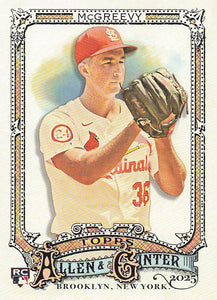 2025 Topps Allen & Ginter Baseball Michael McGreevy #118 Rookie