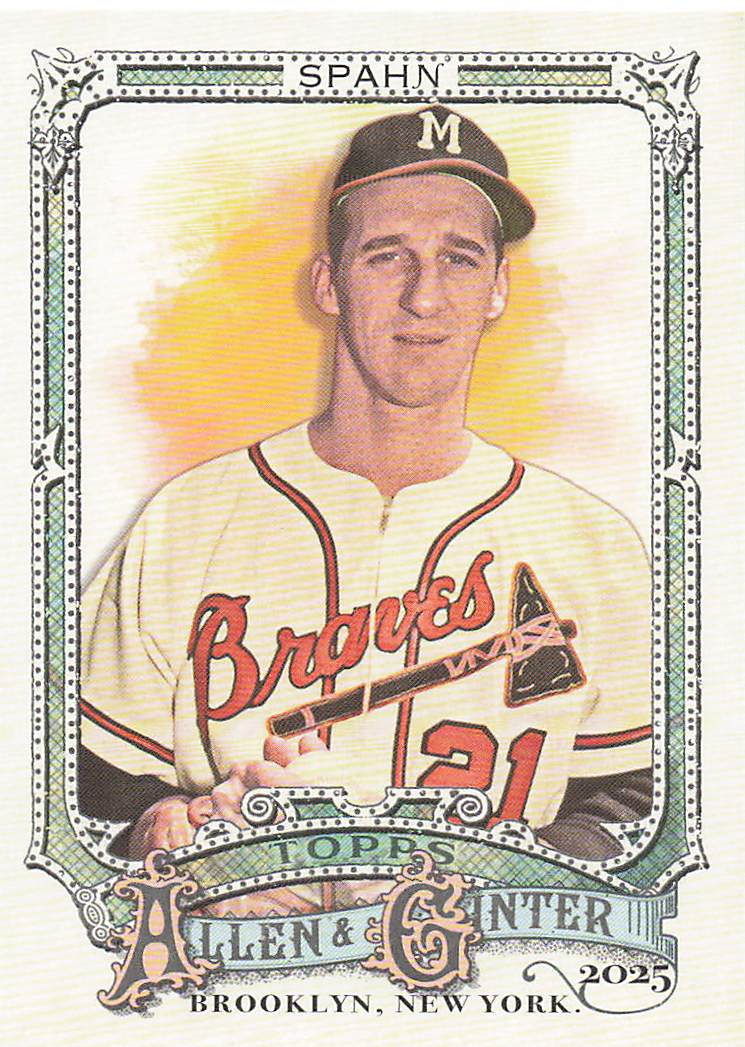 2025 Topps Allen & Ginter Baseball Warren Spahn #33