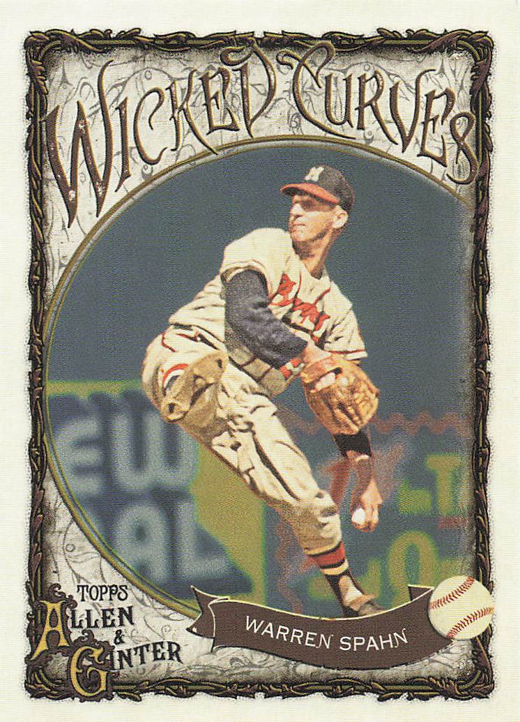 2025 Topps Allen & Ginter Baseball Wicked Curves Warren Spahn #WC-22