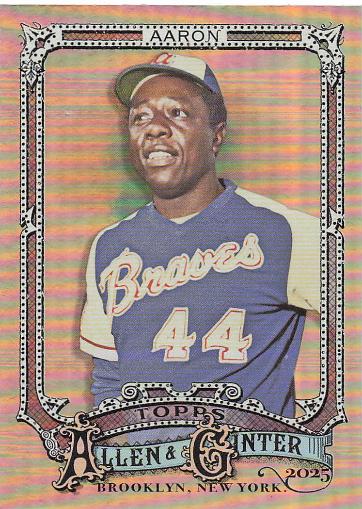 2025 Topps Allen & Ginter Baseball Silver Portrait Hank Aaron #13