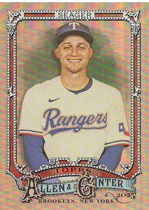 2025 Topps Allen & Ginter Baseball Silver Portrait Corey Seager #81