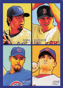 2009 Upper Deck Goudey 4-in-1 Blue Soria / Papelbon / Lidge / Wood #35-49