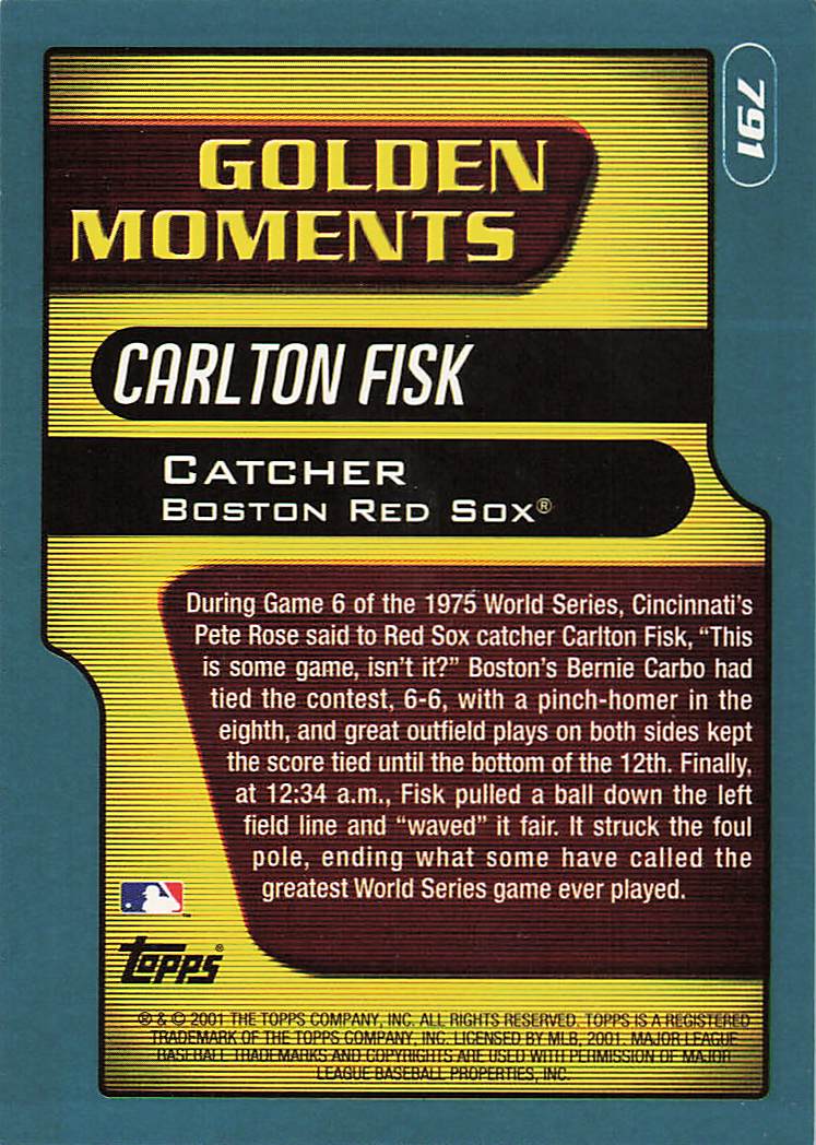 2001 Topps Baseball Carlton Fisk #791