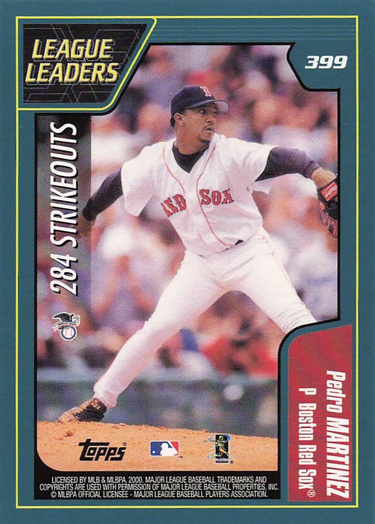 2001 Topps Baseball Randy Johnson / Pedro Martinez LL #399