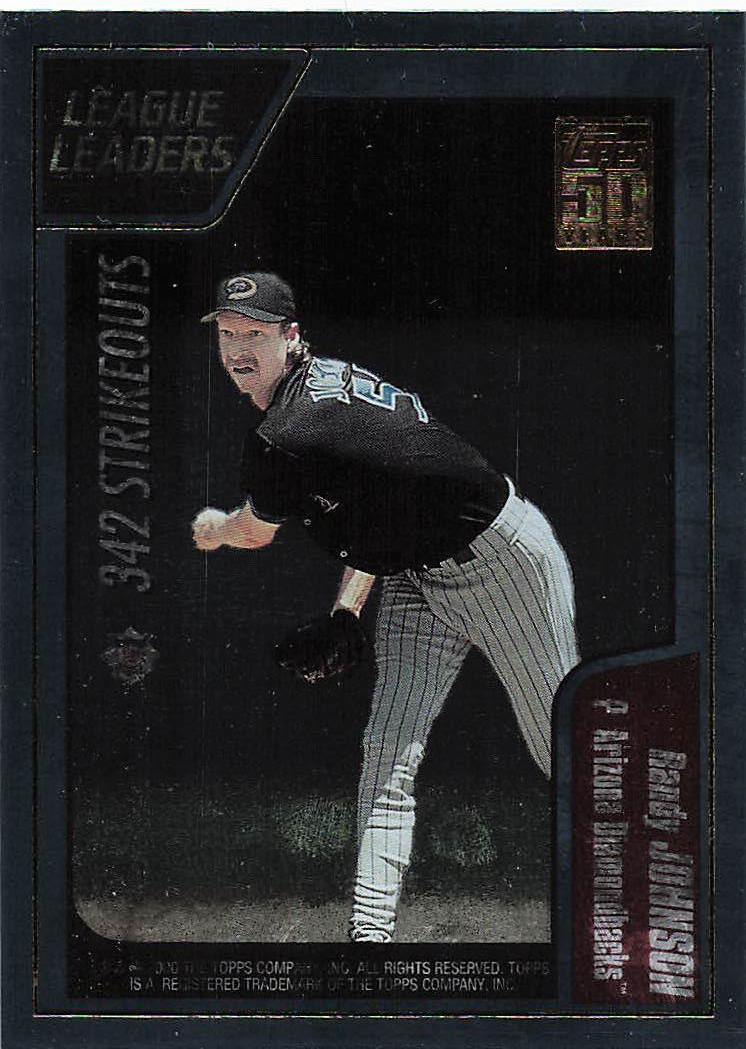 2001 Topps Baseball Randy Johnson / Pedro Martinez LL #399