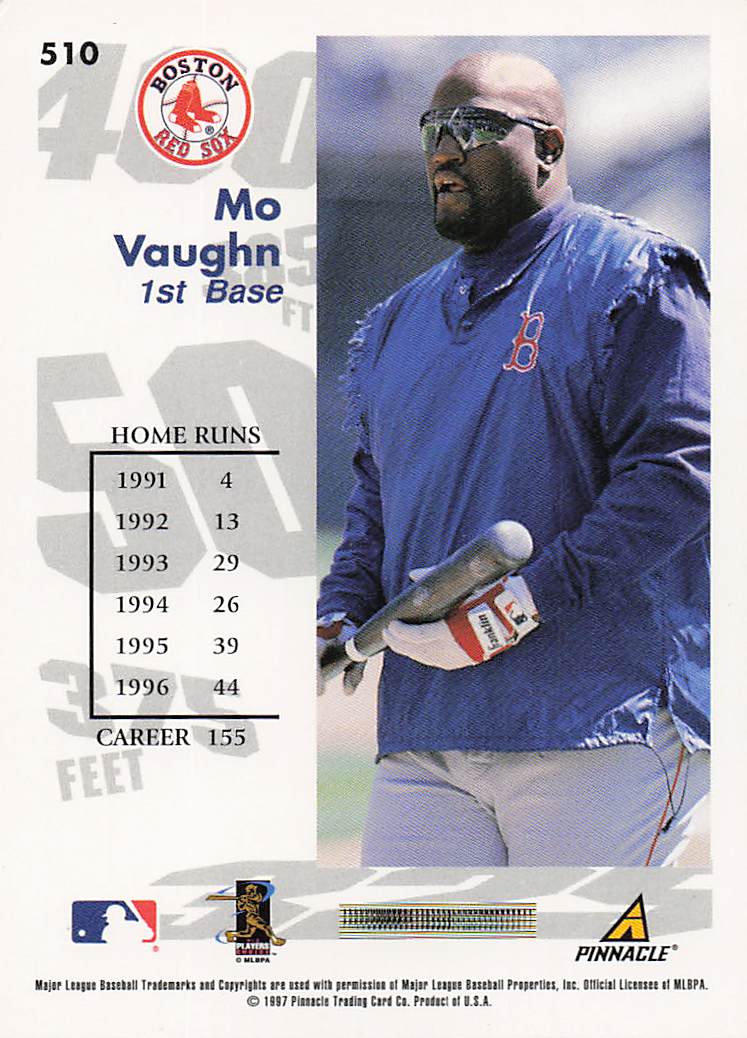 1997 Score Baseball Mo Vaughn #510