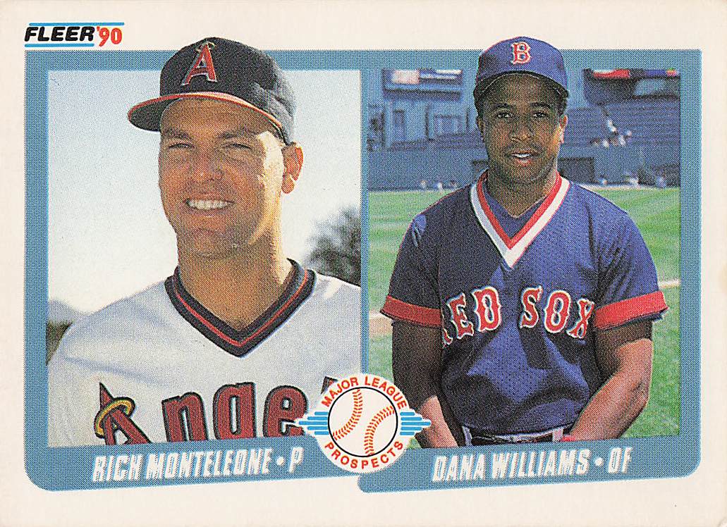 1990 Fleer Baseball Rich Monteleone / Dana Williams #648b Rookie