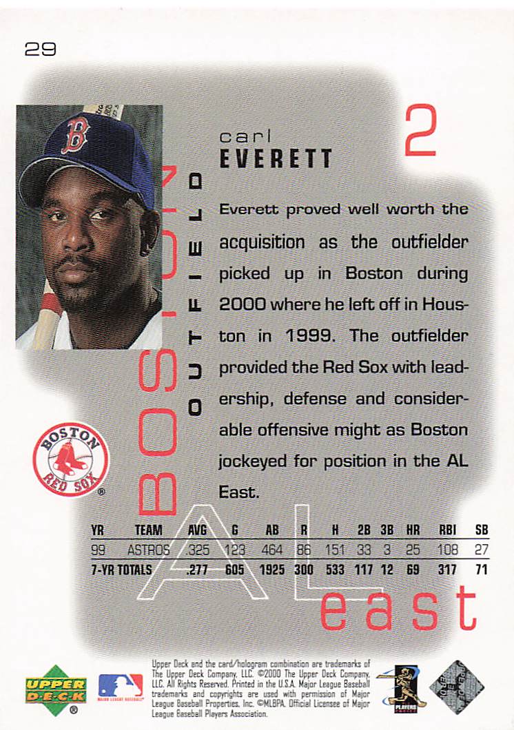 2000 Upper Deck Pros & Prospects Baseball Carl Everett #29