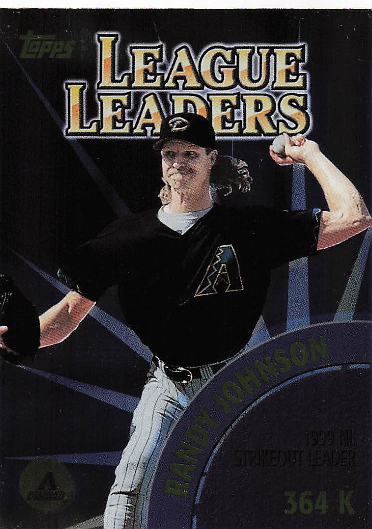 2000 Topps Baseball Randy Johnson / Pedro Martinez LL #465