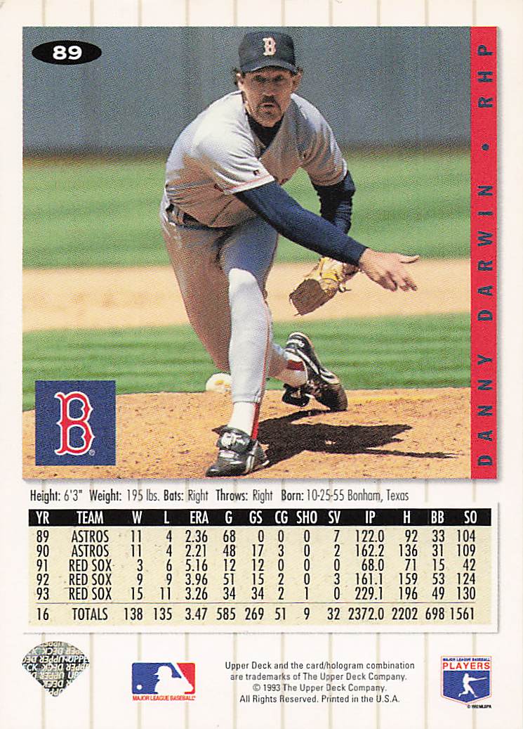 1994 Collector's Choice Baseball Danny Darwin #89