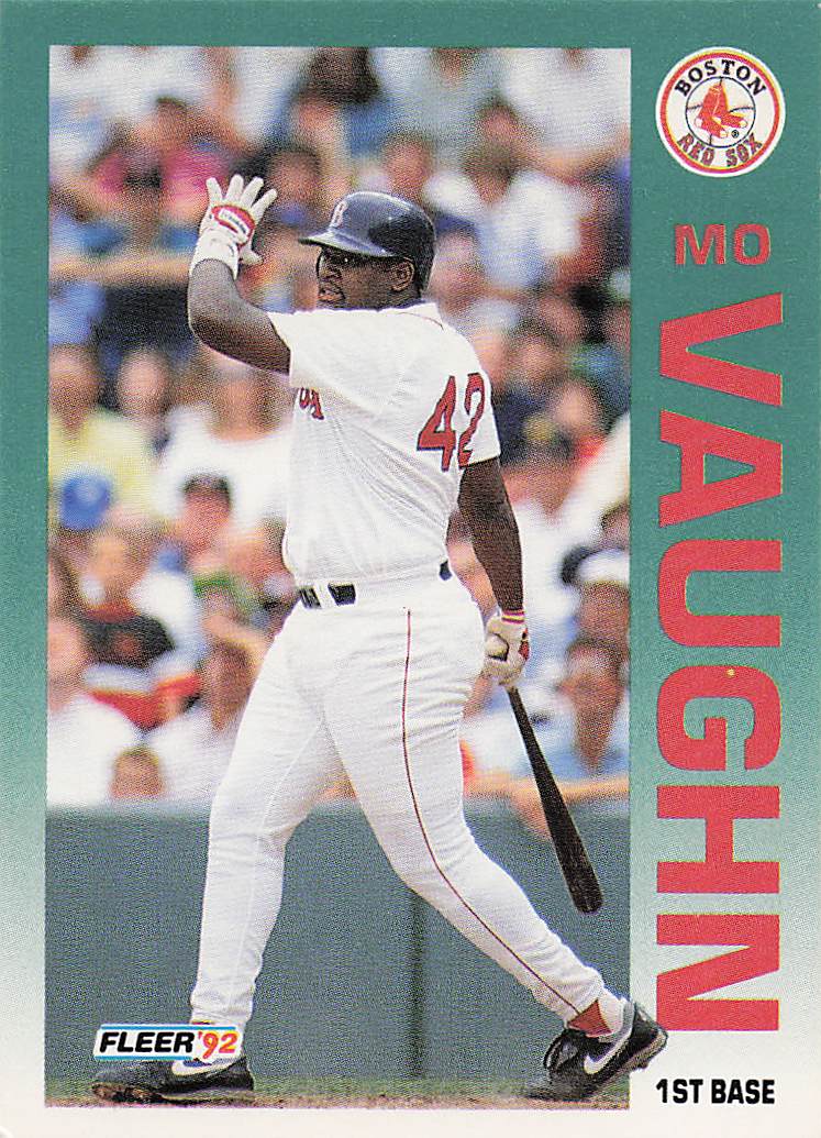 1992 Fleer Baseball Mo Vaughn #49b