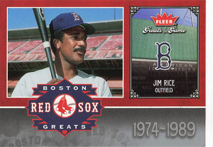 2006 Fleer Greats of the Game Baseball Red Sox Greats Jim Rice #BOS-JR