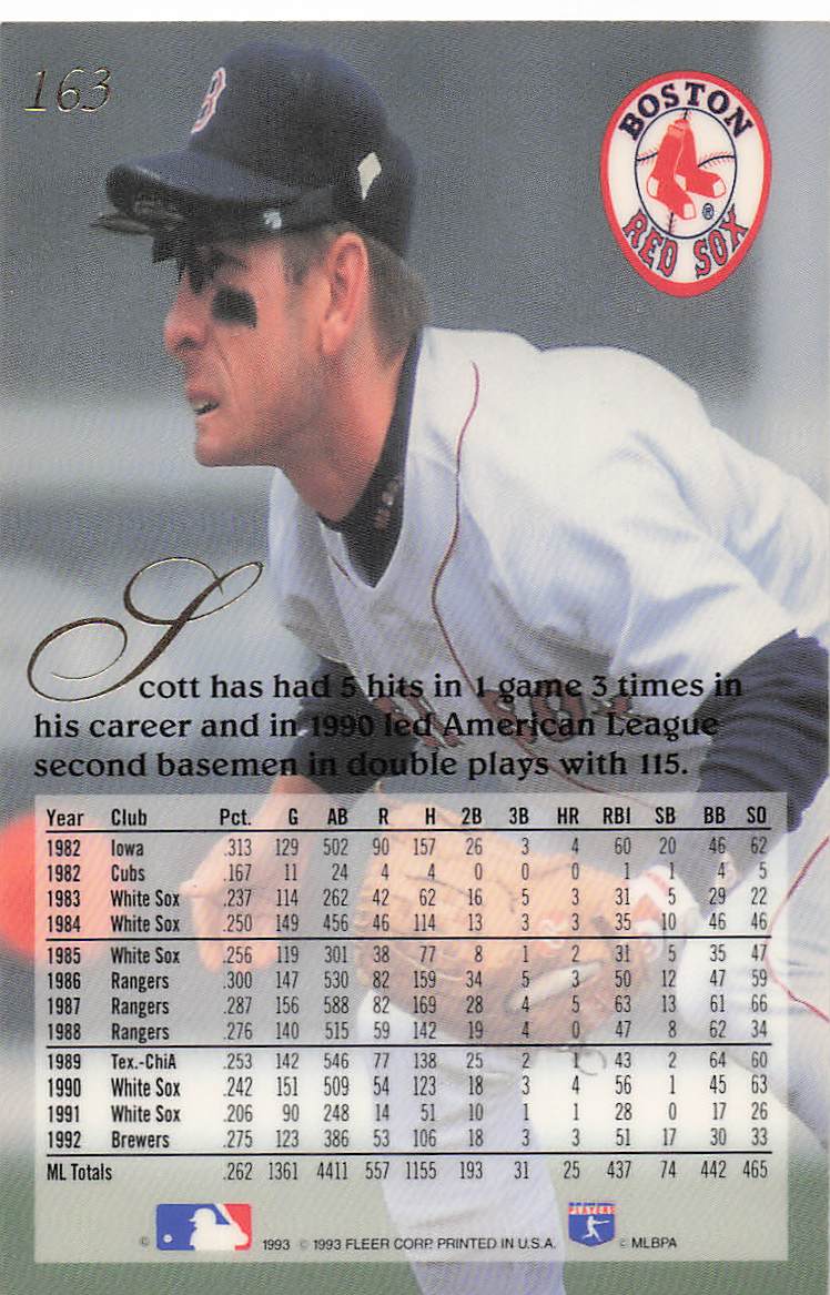 1993 Flair Baseball Scott Fletcher #163