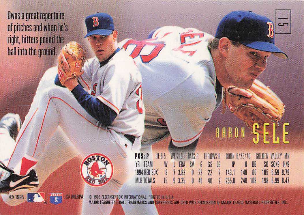1995 SkyBox E-Motion Baseball Aaron Sele #15