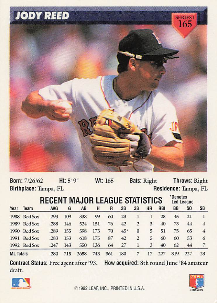 1993 Donruss Baseball Jody Reed #165