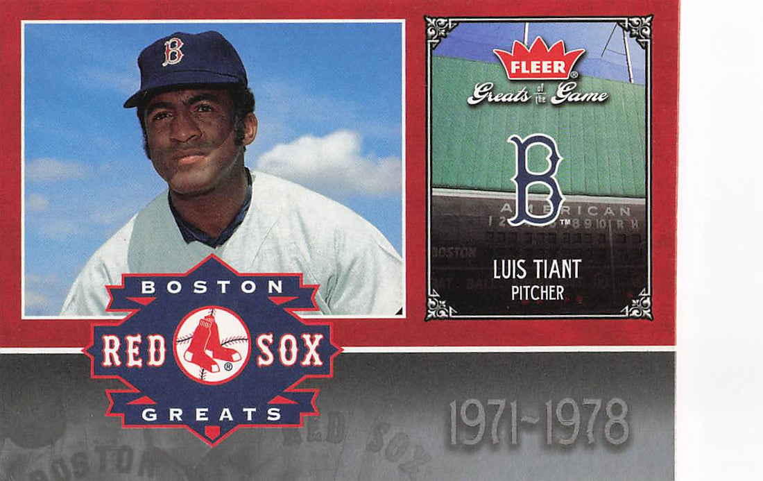 2006 Fleer Greats of the Game Baseball Red Sox Greats Luis Tiant #BOS-LT