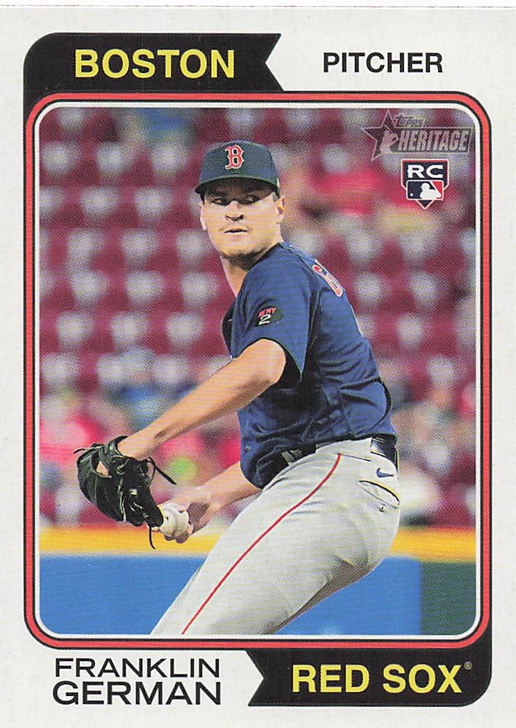 2023 Topps Heritage Baseball Franklin German #77 Rookie
