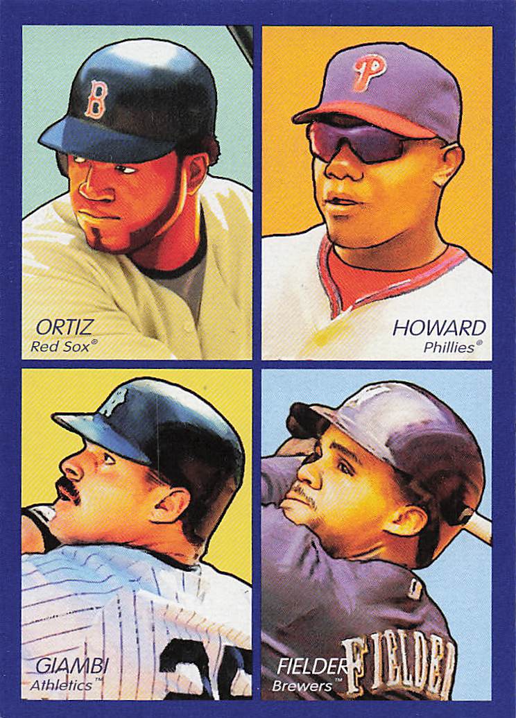 2009 Upper Deck Goudey 4-in-1 Blue Ortiz / Howard / Fielder / Giambi #35-67