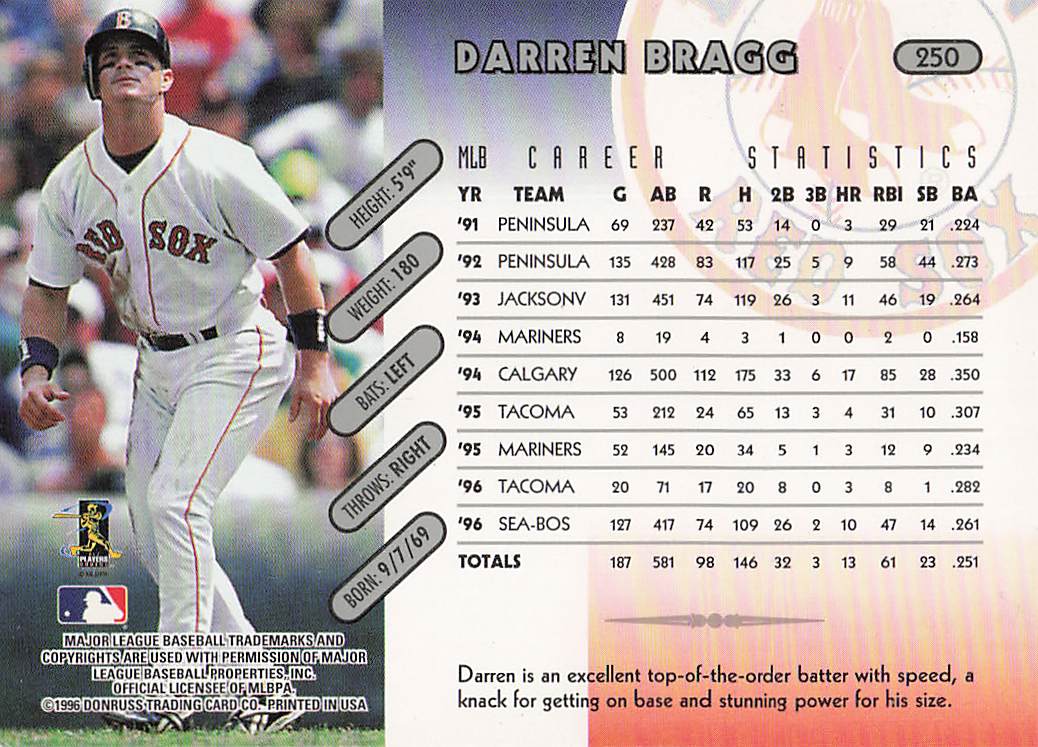 1997 Donruss Baseball Darren Bragg #250