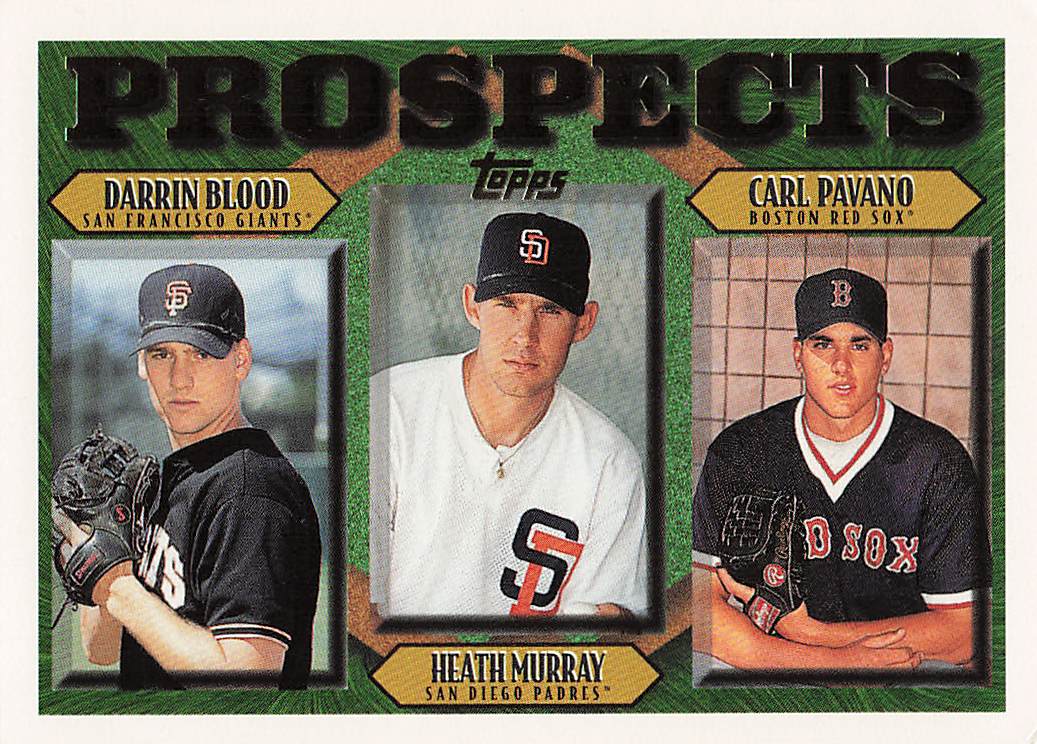 1997 Topps Baseball Darin Blood / Heath Murray / Carl Pavano PROS, UER #493