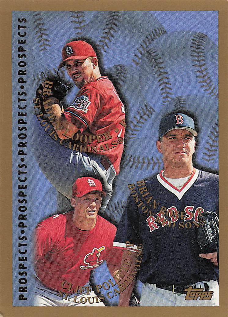 1998 Topps Baseball Braden Looper / Cliff Politte / Brian Rose PROS #485