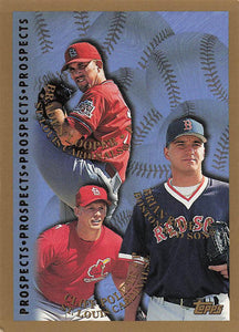 1998 Topps Baseball Braden Looper / Cliff Politte / Brian Rose PROS #485