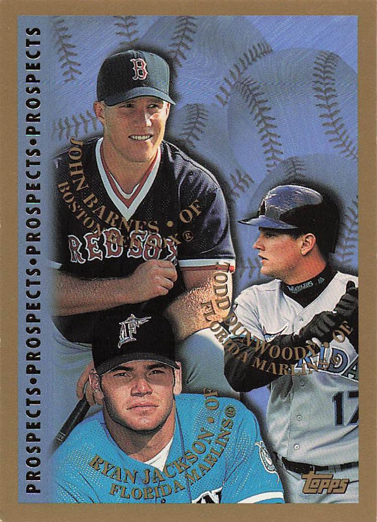 1998 Topps Baseball John Barnes / Ryan Jackson / Todd Dunwoody PROS, RC #263