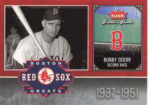 2006 Fleer Greats of the Game Baseball Red Sox Greats Bobby Doerr #BOS-BD