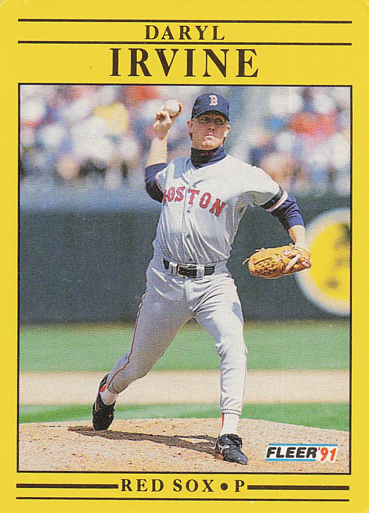1991 Fleer Baseball Daryl Irvine #98b Rookie