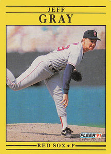 1991 Fleer Baseball Jeff Gray #95 Rookie