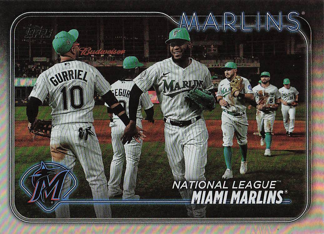 2024 Topps Baseball Rainbow Foil Miami Marlins #252