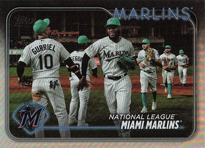 2024 Topps Baseball Rainbow Foil Miami Marlins #252