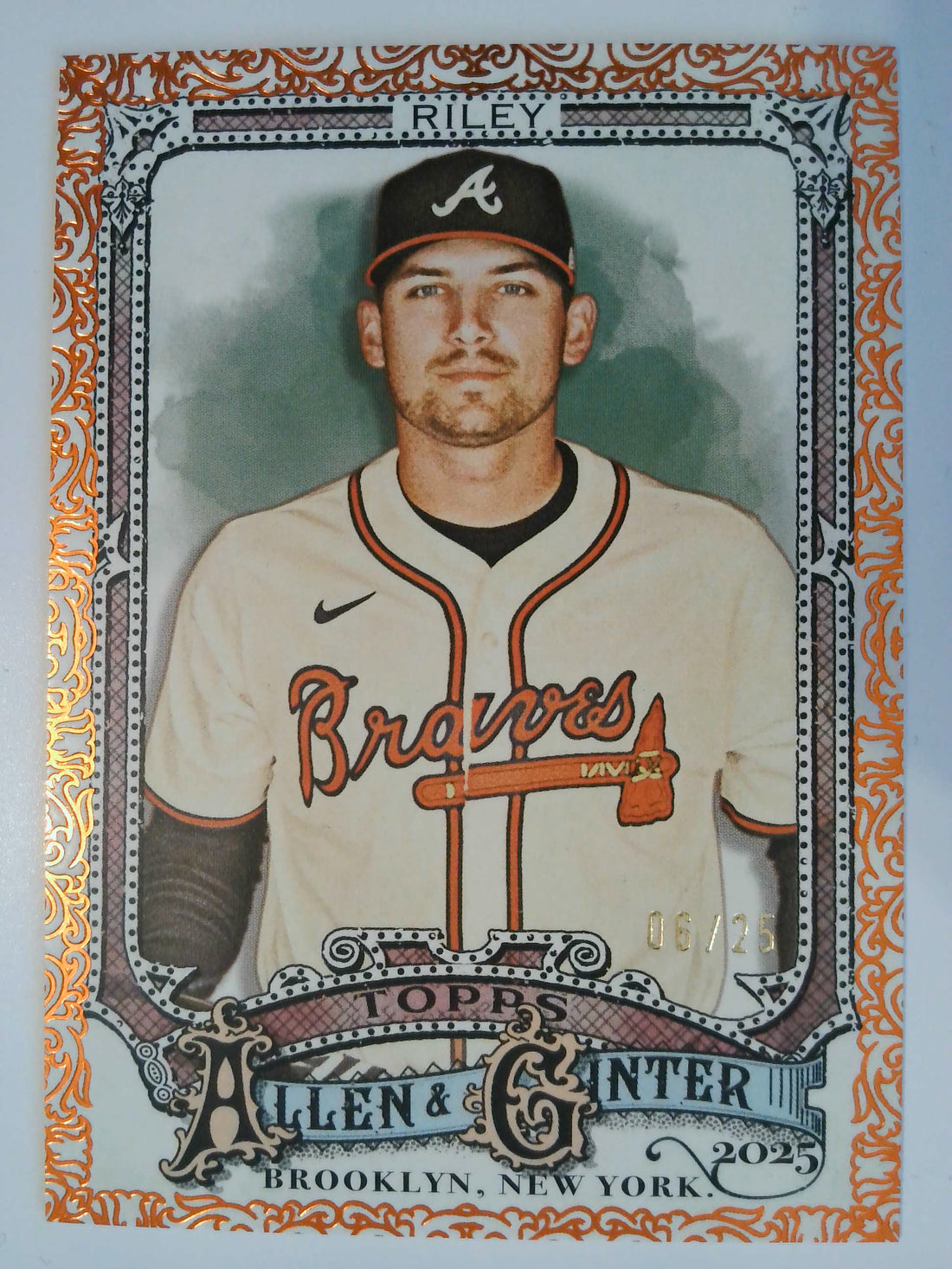 2025 Topps Allen & Ginter Baseball Orange Foil Filagree Austin Riley #47