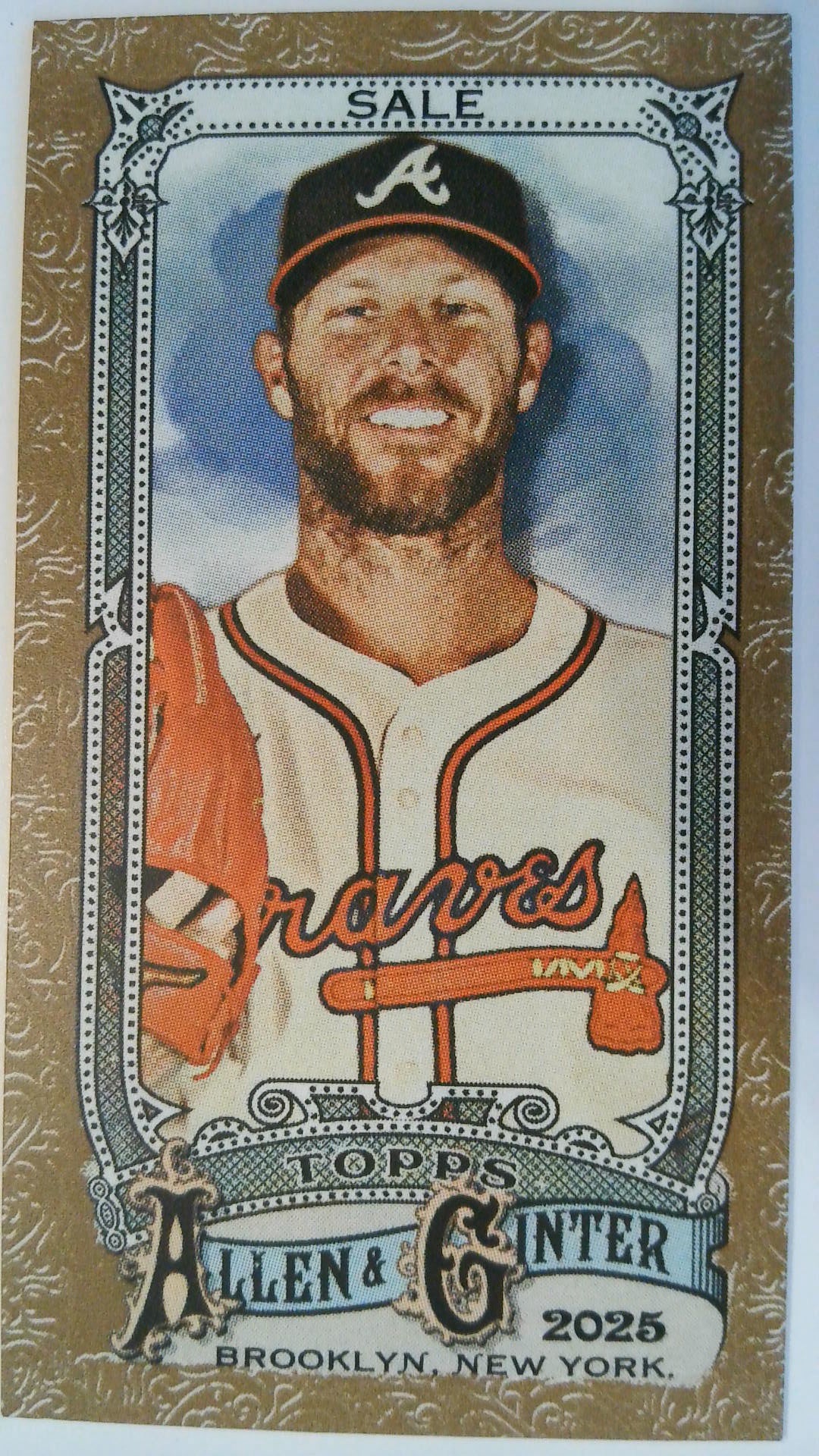 2025 Topps Allen & Ginter Baseball Mini Gold Border Chris Sale #144