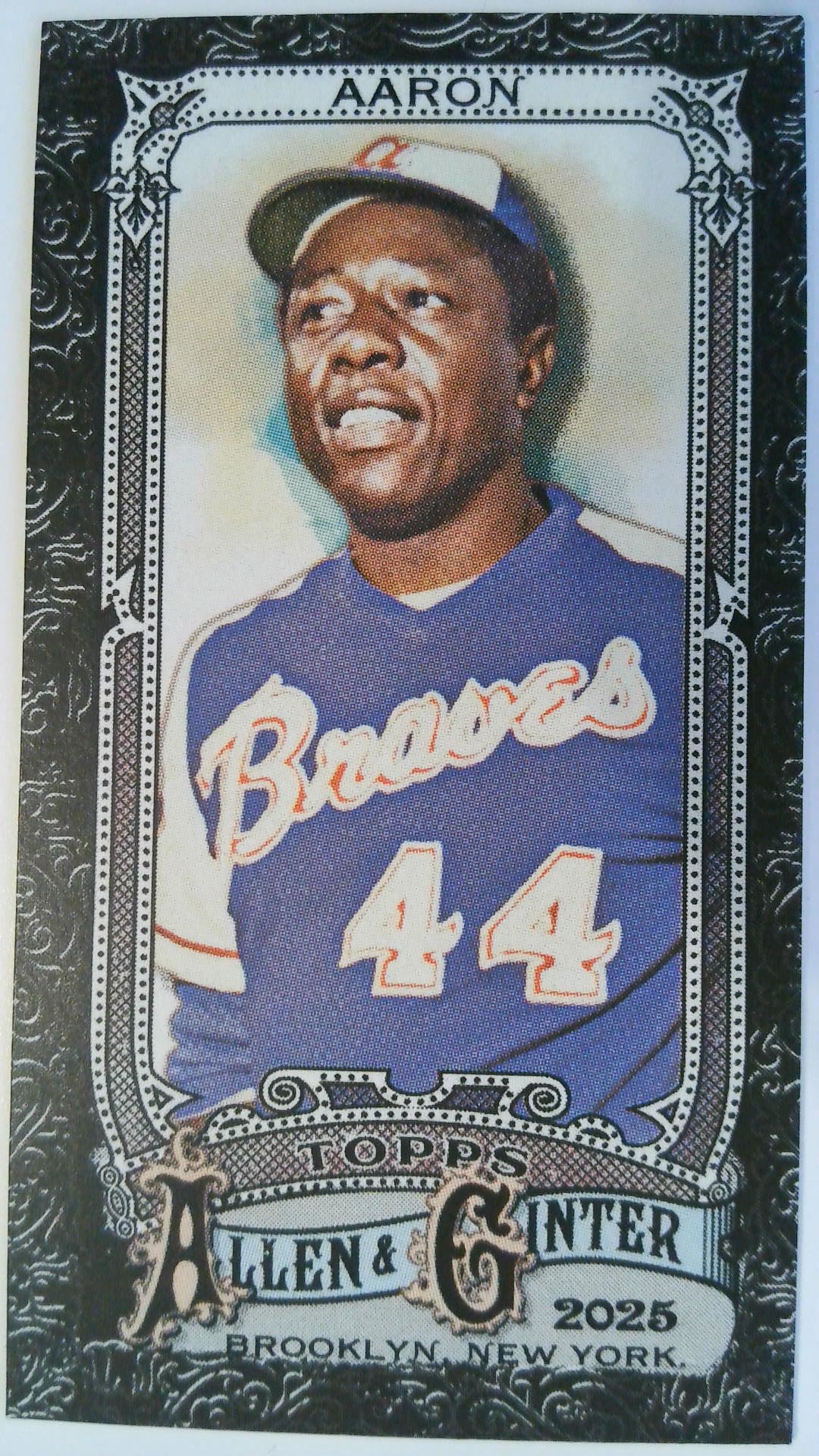2025 Topps Allen & Ginter Baseball Mini Black Border Hank Aaron #13