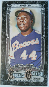 2025 Topps Allen & Ginter Baseball Mini Black Border Hank Aaron #13