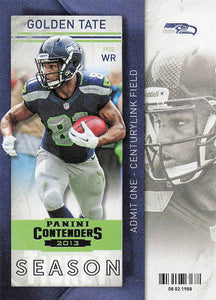 2013 Panini Contenders Football Golden Tate #87
