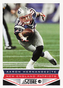 2013 Score Football Aaron Hernandez #128