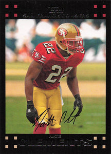 2007 Topps Football Nate Clements #227