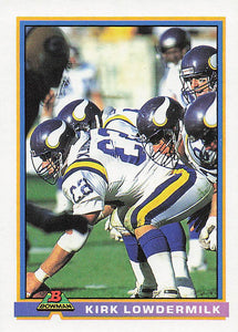 1991 Bowman Football Kirk Lowdermilk #313